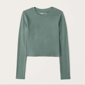Abercrombie Long-Sleeve Ribbed Crew Tee